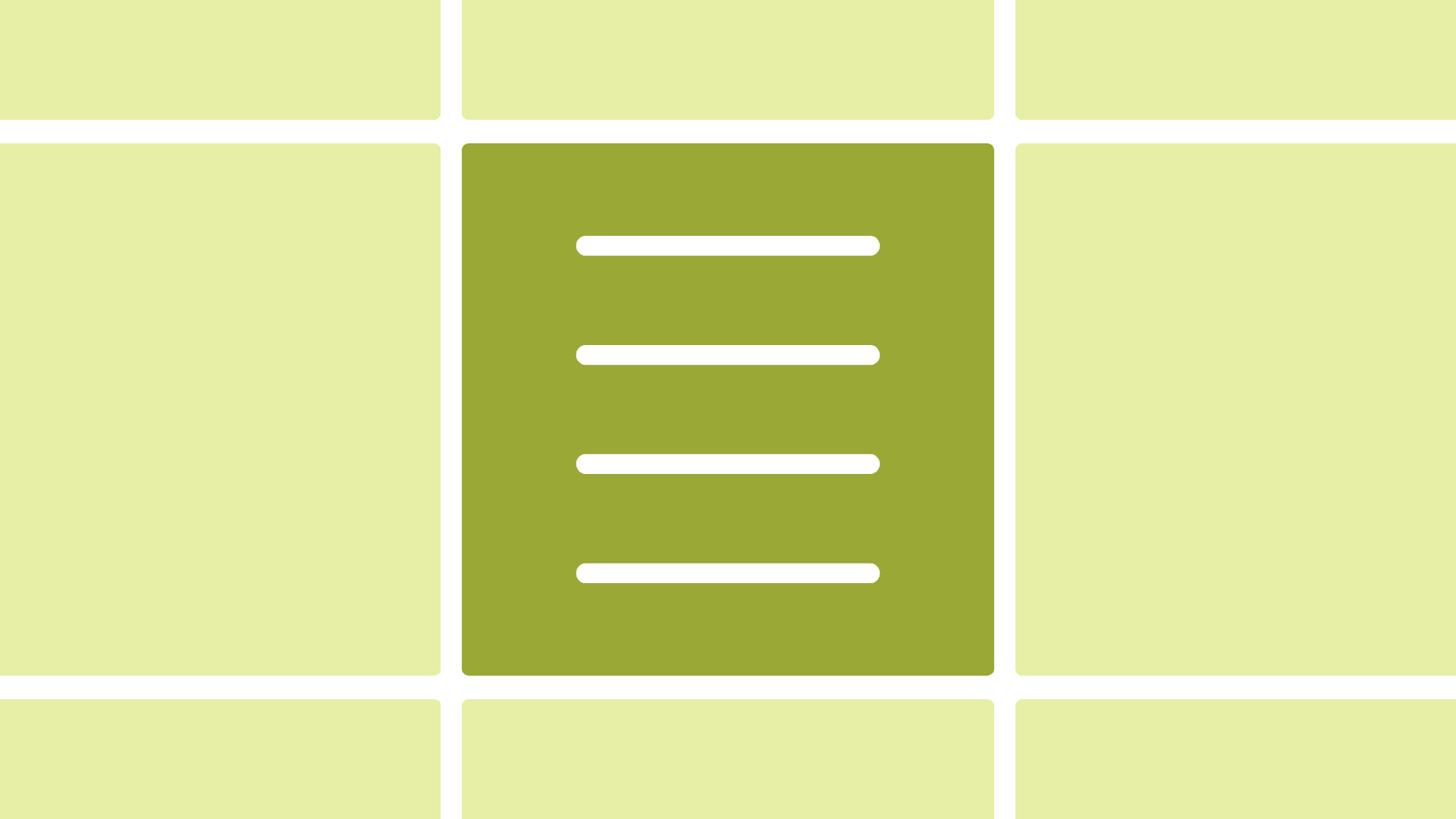 A green square with white text, demonstrating what 4 lines of 15 characters looks like.