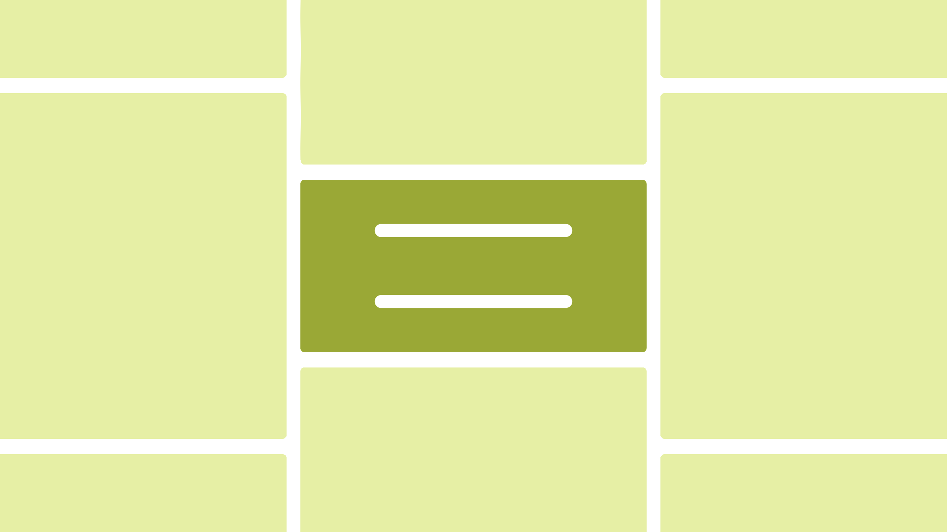 A bright green rectangle with white text to demonstrate how 2 lines of 20 characters looks